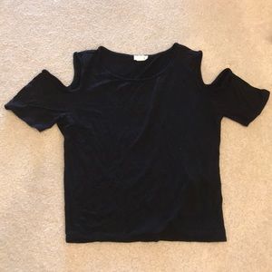 Black top with shoulder cut outs